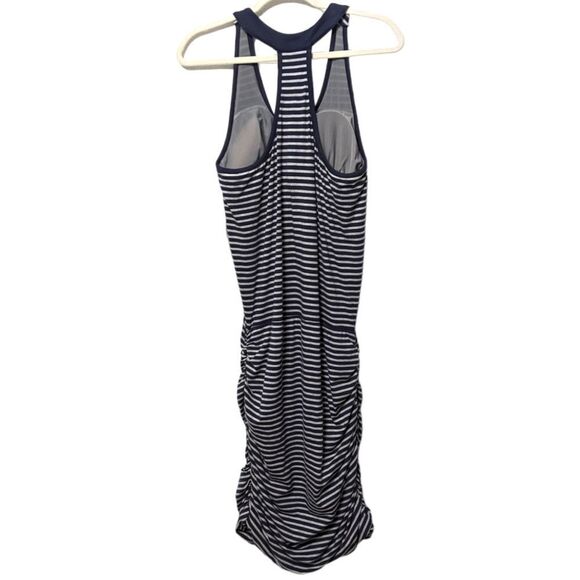 NWT ATHLETA Striped Ruched Racerback Tank Dress L - Picture 5 of 7